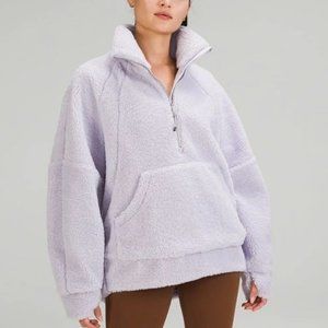 Lululemon Scuba Oversized Half-Zip Fleece Hoodie M/L Lavender Purple